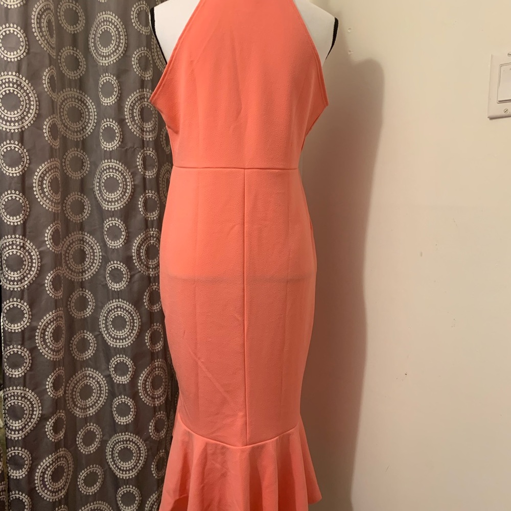 Bella Berry Pink Choker Ruffle Bodycon Dress - Picture 3 of 6
